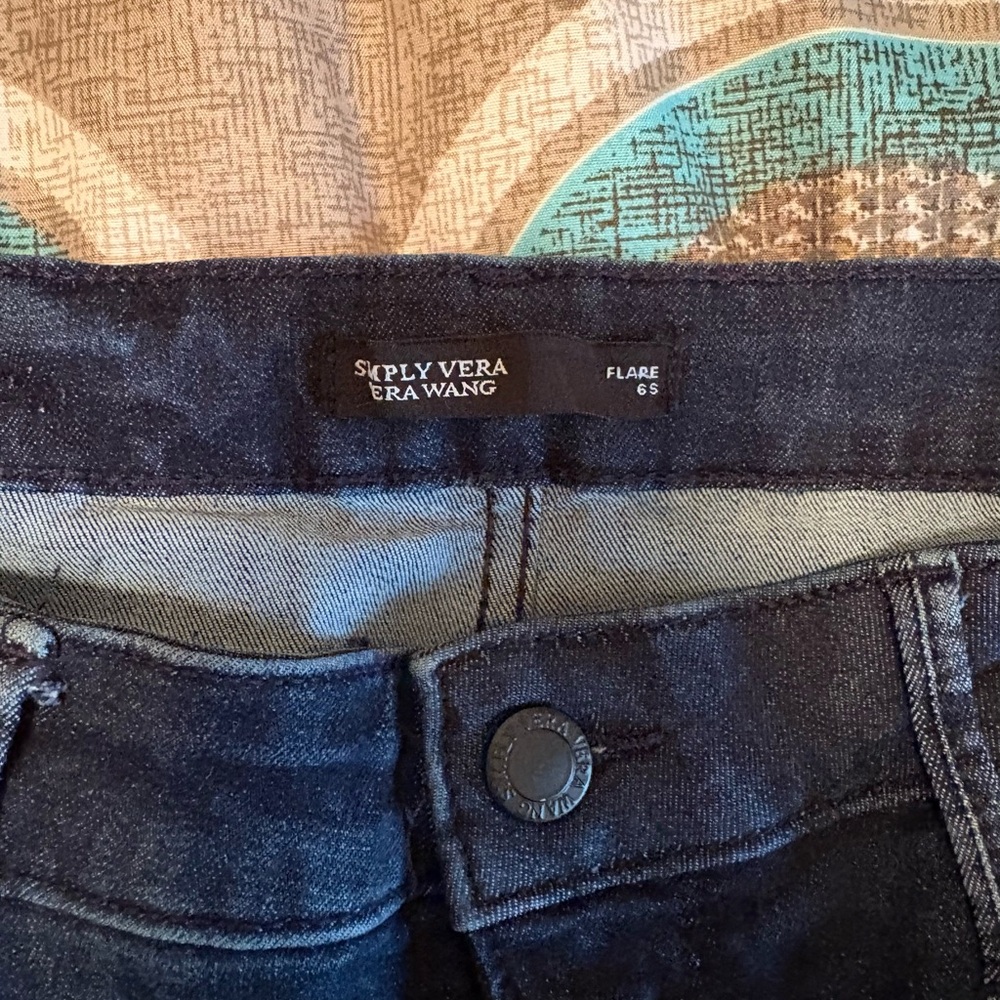 Simply Vera Vera Wang Dark Blue Wide Leg Jeans - Picture 5 of 5